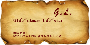 Glückman Lívia névjegykártya